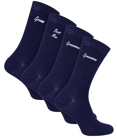 Sock Snob - 4 Pairs Mens Wedding Socks for Groomsman Groom and Best Man