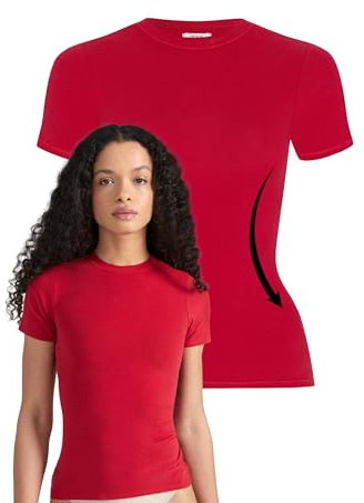 Style & Republic Damen Figurbetont Kurzarm T-Shirt aus Baumwolle– Weiches Atmungsaktiv Rundhals sportoberteil- Activewear für Damen, Gym Running Yoga- Sportstop Sommer Fitnesswear