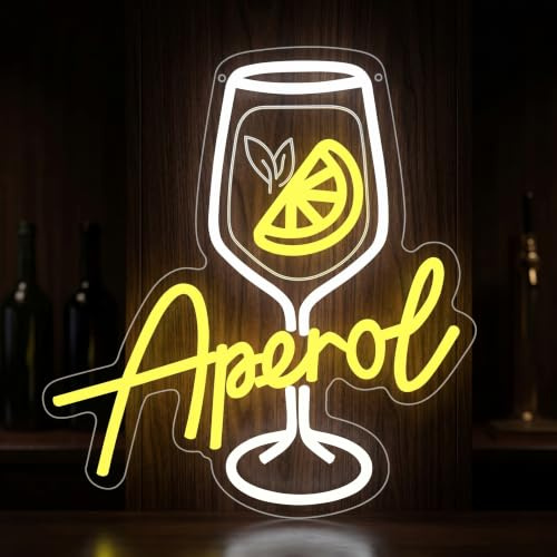 Aperol Neon Schild Aperol Spritz Led Schild für Wanddekoration Bar Cocktail Neon Licht für Bar Kneipe Cocktail Party Dekoration Nachtclub Home Hotel Pub Männerhöhle