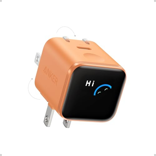 Anker Smart Display Charger, Anker Nano USB C Charger Block, 45W Max GaN Phone Charger,180° Foldable Plug,Smart Recognition,Built-in Care Mode,for iPhone17/16/15(Non-Battery,One USB-C Port,No Cable)