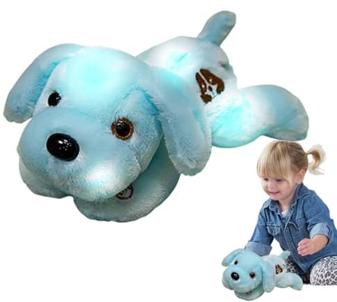 LED-Plüschhund, LED-Plüschhund, niedlicher Plüschhund, 35,6 cm (14 Zoll), kreatives Nachtlicht mit Hund, für Kinder bei Compati-Festivals