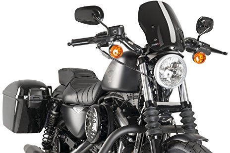 Puig 9283N Windscreen Touring Custom (XL1200C) 04' 883 Iron (XL883N) 09' 883R (XL883R) 02' NIGHSTER (XL1200N) 08', Harley Davidson Sportster Superlow (XL883L) 11'-17'