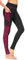 Flatik Damen Netzoberfläche Sport Gym Yoga Laufen Fitness Leggings Hose, Schwarz Rot(long Hosen), M