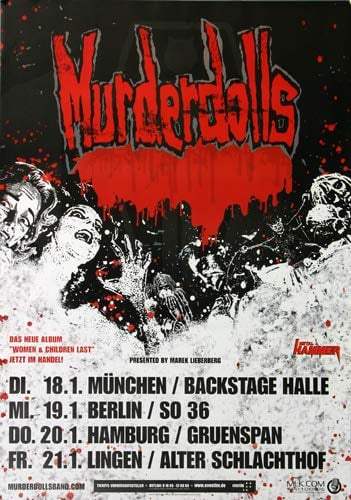 Murderdolls - Women & Children Last, Tour 2011 » Konzertplakat/Premium Poster | Live Konzert Veranstaltung | DIN A1 «