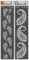 CrafTreat Indian Border Stencils for Painting on Wood, Canvas, Paper, Fabric, Floor, Wall and Tile - Peacock Feather Border and Paisley Border - 2 Pieces - 3 x 12 Inches Each - Reusable DIY Craft