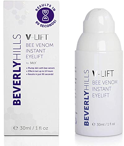 BEVERLY HILLS V-Lift Instant Eye Lift and Tuck Bee Venom Serum for Treating Puffy Eyes, Dark Circles, and Wrinkles