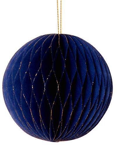 coopz Weihnachtsschmuck Weihnachtskugel Papier Anhänger Kugel 11 cm Christbaumkugel, Farbe:blau
