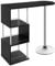 WOLTU Tavolo da Bar con 3 Ripiani con Portabottiglie Vino, Bancone per Cucina in Metallo & MDF, Tavolo Alto per Home Bar, Cucina, 113 x 40 x 105 cm, Nero
