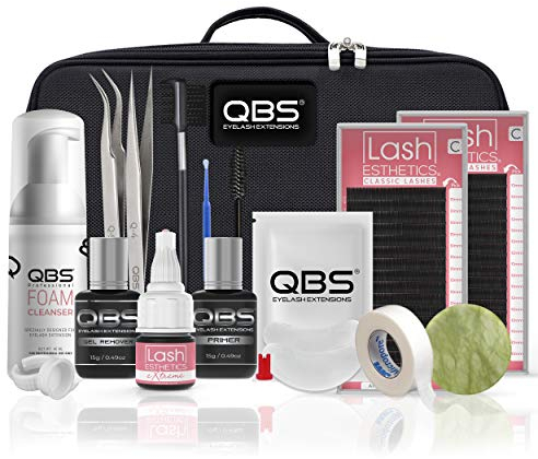 LASH ESTETHICS Wimpernverlängerungsset | Eyelash Extension Starter Kit for Classic, Volume & MEGA Volume Lashes | Includes GLUE, REMOVER, PRIMER etc (CLASSIC LASHES, CURL C)