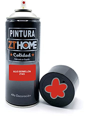 Pintura Spray 400ml imprimacion para madera, metal, ceramica, plasticos/Pintura para todo tipo de cosas y superficies Radiadores, bicicleta, coche, plasticos, microondas, graffiti (Rojo Bermellon)