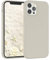 EAZY CASE Premium Silikon Handyhülle kompatibel mit iPhone 12/12 Pro, Slimcover mit Kameraschutz und Innenfutter, Silikonhülle, Schutzhülle, Bumper, Handy Case, Hülle, Softcase, Taupe