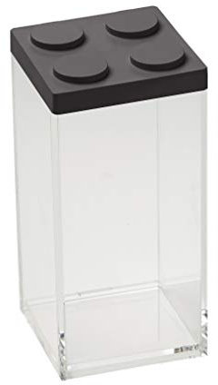 Omada Brick Store Aufbewahrungsbox, 10 x 10 x 20,5 cm, 1,5 l, Schwarz
