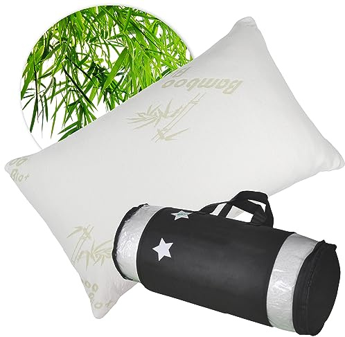 MYNE Orthopädisches Kopfkissen DreamScience Bamboo 45x65 cm - Viskoelastischer Memory Foam für bessere Schlafqualität ohne Schmerzen & Bambusfaser Bezug - Atmungsaktiv, Kühlend, Hautfreundlich