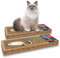 SOL 2pk Cat Scratch Boards 37 x 12cm Reversible Cat Scratching Board for Indoor Cats & Kitten, Durable Long-Lasting, Protects Furniture, Provides Entertainment, Encourages Healthy Scratching Habits