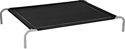 PawHut Lit pour Chien Chat XXL Grand Confort sur Pieds lit de Camp 130L x 90l x 20H cm textilène Micro-perforé Noir