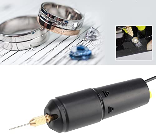 0,7–1,3 Mm Verstellbare Micro-Elektro-Handtragbare Handbohrmaschine, Tragbare Kleine Mini-Elektrobohrmaschine Hand-Micro-USB-Bohrmaschine mit 3-teiligen Bits DC 5 V für Harz-Holz-Polymer-Ton-Schmuck