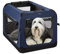Veehoo Folding Soft Dog Crate, 3-Door Pet Kennel for Crate-Training Dogs, 5 x Heavy-Weight Mesh Screen, 600D Cationic Oxford Fabric, Indoor & Outdoor Use, 40, Dark Blue