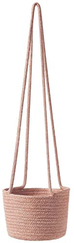 XIAOJUN Hanging Rope Planter Baskets with Long Hanging Rope, Hand Woven Plant Holder Decorative Flower Pot Holder Decor