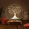 kaululu Personalisiert Baum des Lebens Nachtlicht Deko Lampe Nachtlicht Kinder Holzsockel Geschenke für Mama Weihnachten Geburtstag
