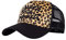 Queen Kerosin Damen Trucker Cap Ledopardenmuster Caps Bikercap Leopardenfell Frontstickerei Logopatch Truckerkappe Meshcap