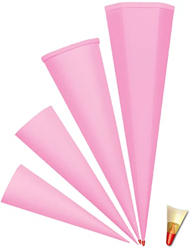 Schultüte - Rohling - ROSA Größenwahl - 35 cm bis 100 cm rund oder 6-eckig - OHNE Tüll Abschluß - mit Holzspitze___ Zuckertüte ALLE Größen - Roth - zum B..