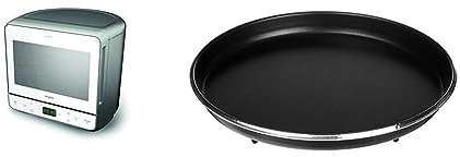 Whirlpool Max 39 WSL - Dimensioni 39,2cm x 35,3cm x 36,0cm Forno Microonde Piccolo 13 Litri & AVM250 - Libera installazione Piatto Crisp piccolo per forno a microonde