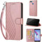 Coque pour Huawei Honor 9 Lite Étui, Premium Cuir Portefeuille Etui Housse avec [Fentes pour Cartes] [Magnétique] Coque pour Huawei Honor 9 Lite Rose Or
