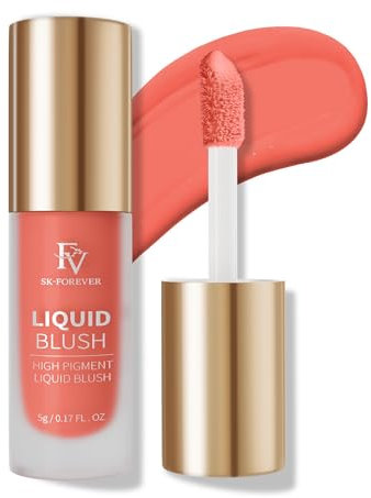 FV Blush Liquido Altamente Pigmentato, Fard Make Up con Finitura Naturale, Lunga Durata, Idratante e Leggero, Dewy Texture, Fard Liquido Idratante per Il Viso (Alice, 5g)