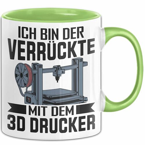 3D Drucker Tasse Geschenk Ich Bin Der Verrückte Mit Dem 3D Drucker (Grün)