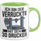 3D Drucker Tasse Geschenk Ich Bin Der Verrückte Mit Dem 3D Drucker (Grün)