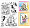 GLOBLELAND Klare Stempel Mit Teekanne Tasse Und Haus Fee Pilz Silikon Klare Stempelsiegel Transparente Stempel Für DIY Scrapbooking Karten Erstellen von Fotoalben Journalen