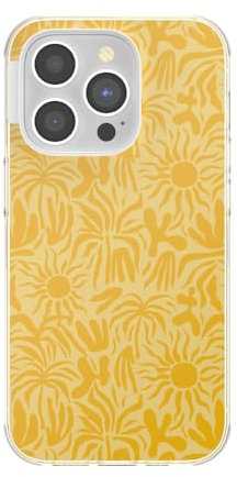 PopSockets iPhone 14 Pro Case with MagSafe, Phone Case for iPhone 14 Pro, Grip Sold Separately, Wireless Charging Compatible - Sava Sava Palms Turmeric