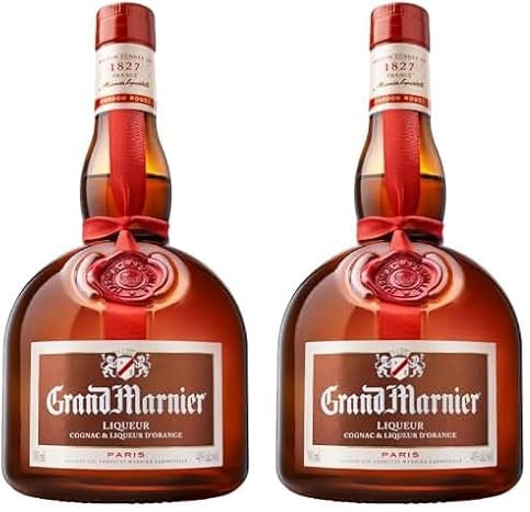 Grand Marnier Cordon Rouge - edler Blend aus Cognac und Bitterorangen-Essenz - pur als Likör oder zum Cocktail mixen - 40% vol. - 1 x 0,7 l (Packung mit 2)