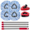 Spin Mop Lot de 4 têtes de Rechange pour Balai à Franges avec système de réservoir O Ceda et Viled EasyWring 2, 4 têtes de Balai Bleues, 1 Brosse, 1 Jeu de poignée et 1 Base