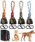 HJYDGJ 4 Stück Metall Vintage Mini Kuhglocke Kuhglocken aus Metall Anti Bär Glocken Kupferglocken Bärenglocke wandern Rucksack-Anhänger Tierhalsbä Dekorationen schlüsselanhänger mit Glocke-Vier Farben