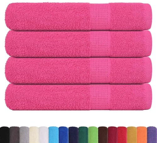 vidaXL Handtücher FROGN 4 STK. Rosa 100x200 cm 360 g/m²