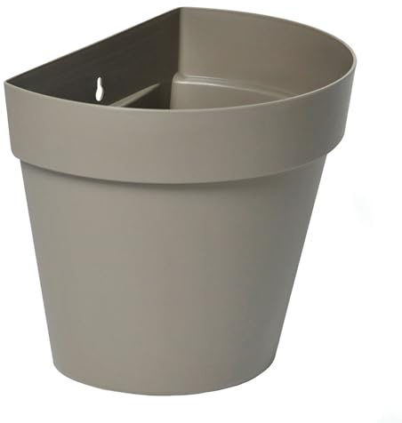 colourliving Pflanzkübel Blumentopf Rio | Pflanzkübel Robuster Übertopf oder Wand Blumentopf |aus Kunststoff, (Taupe, 28x20x23cm Wand)