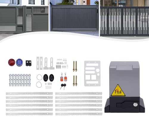 800 kg apriporta scorrevole elettrico con sensore automatico azionamento porta garage cancello scorrevole azionamento cancello cortile+2 telecomandi cancello scorrevole kit completo 370 W