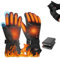 Heated Gloves, Heated Gloves for Men Women, Rechargeable Battery Waterproof & Windproof Thermal Touchscreen Winter Gloves, 3 Temp Adjustable Battery Heating Gloves for Riding, Hiking (A-4000mAh)