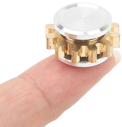 Messing-Zahnradspielzeug, Fidget Zum Stressabbau bei Angstzuständen, ADS, ADHS, mit Tiefem Nachdenken, Meditation,, Ideal Zum Warten in (Silber)
