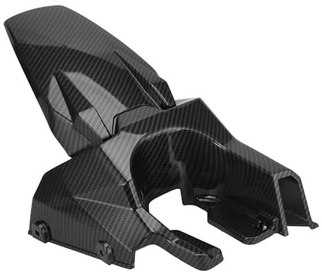 bcumst Motorrad Kotflügel Für Grom MSX125 MSX 125, Carbon Fiber Pattern, Schwarz, Kohlenstofffaser, Universalpassform, Hinten