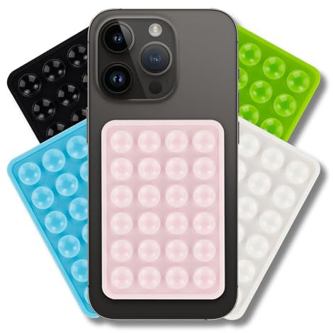 HOGALIA Ventosas para Móvil | Soporte Adhesivo de Silicona Octobuddy | Sujeción Firme en Pared, Espejo, Cristal y Coche (Pack de 9 Unidades de Cada Color)