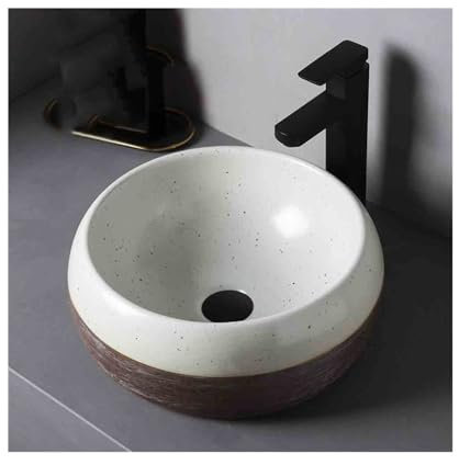 YQINQIN83B Gefäßspüle Aufsatzwaschbecken Balkon Vintage Keramik Handwaschbecken Waschbecken Waschbecken Patchwork Farbe Badezimmer-Waschbecken