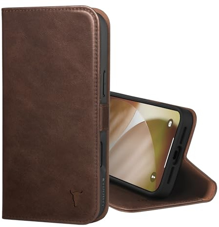 TORRO Leather Case Compatible with iPhone 17 Pro Max 6.9 2025 - Premium Leather Wallet Flip Case with Kickstand and Card Slots (Compatible with Official MagSafe Chargers) - Dark Brown