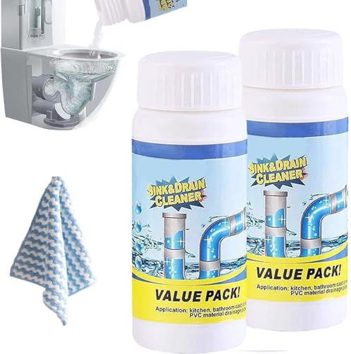 Abflussreiniger Schaum Extra Stark, Rohrreiniger Extrem Stark, Sink Und Drain Cleaner, Hochwirksamer Rohrreiniger Mit Aktivschaum, Für Alle Rohre In Küche, Bad, Toilette Und Balkon (2Pcs)