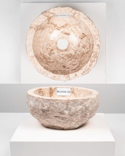 wohnfreuden 30 cm lavabo in marmo crema piccolo bagno pietra naturale lavatoio
