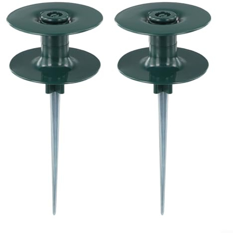 Système de guidage lisse pour tuyau d'arrosage avec rouleau en résine et pointe en zinc pour minimiser et préserver la santé des plantes (2 pièces)