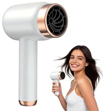 Wxeadu Cordless Hair Dryer, USB Rechargeable Hair Dryer, 1000W Travel Hairdryer for Women, 3 Speed Adjustable Lightweight Hairdryer, Portable Blow Dryer for Travel Dormitory Family(White)