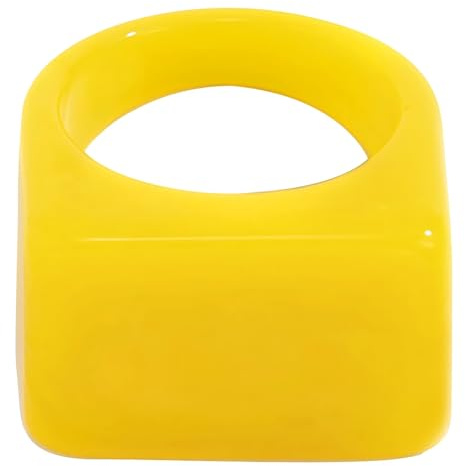 Ring aus Kunstharz für Damen, dicker Fingerring, einfacher stapelbarer Schmuck, leichtes glattes Band, modisches Accessoire für den täglichen Gebrauch, buntes Harzmaterial, vielseitiges Stylingstück