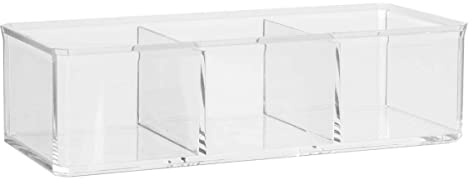 5 five simply smart 5five Wattebox Selena, 3 Fächer, transparent